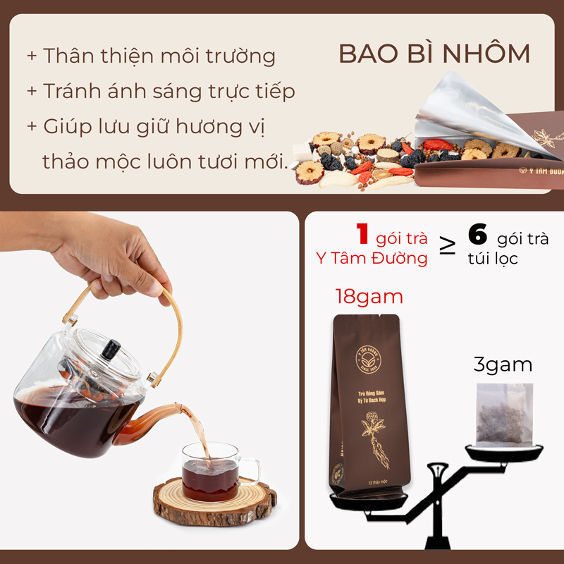 TRÀ SƠN MẬT HỒNG SÂM THẢO DƯỢC THIÊN NHIÊN HỖ TRỢ TĂNG CƯỜNG SỨC KHỎE