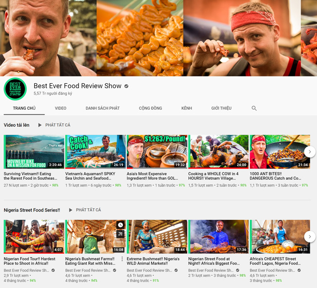 Kênh Best Ever Food Review Show đến Y Tâm Đường, khám phá ẩm thực từ